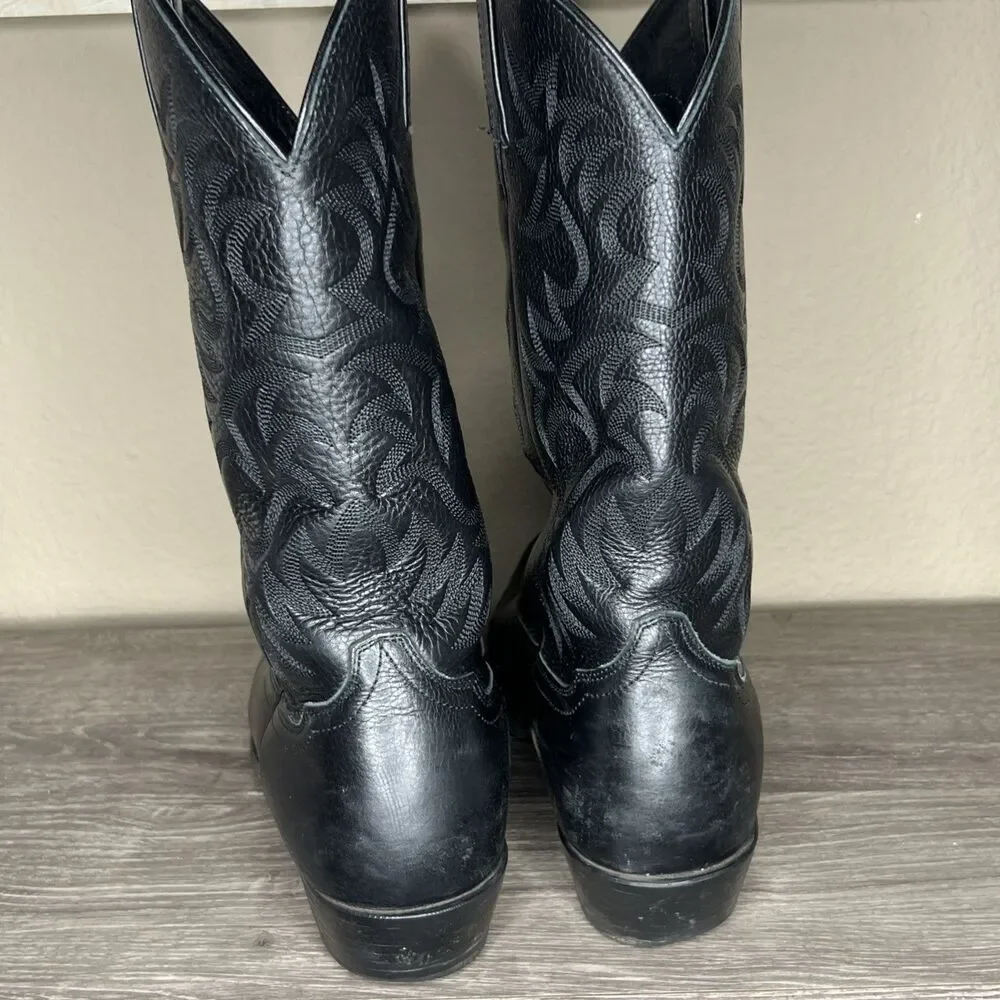 Ariat Heritage Deertan Men's Black Leather Cowboy Boots Size 10 EE Western